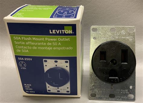 electrical box flush mount50 amp single outlet receptacle|leviton 5374 flush mount.